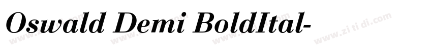 Oswald Demi BoldItal字体转换